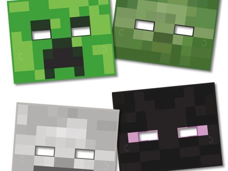 MINECRAFT PAPER MASKS (8 PK) Online Hot Sale