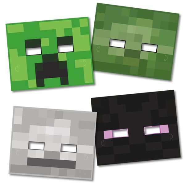 MINECRAFT PAPER MASKS (8 PK) Online Hot Sale