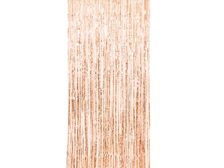 ROSE GOLD FRINGE DOOR CURTAIN 3ft X 8ft Hot on Sale