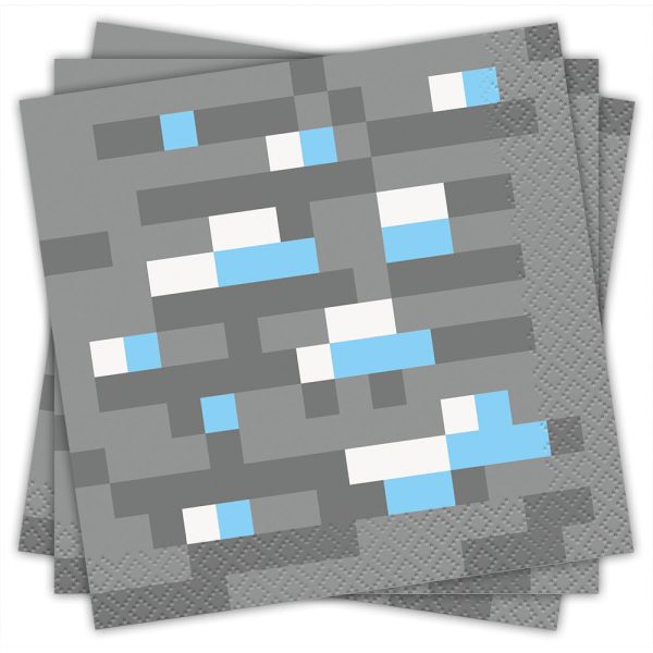 MINECRAFT BEVERAGE NAPKINS (16 PK) Online Sale