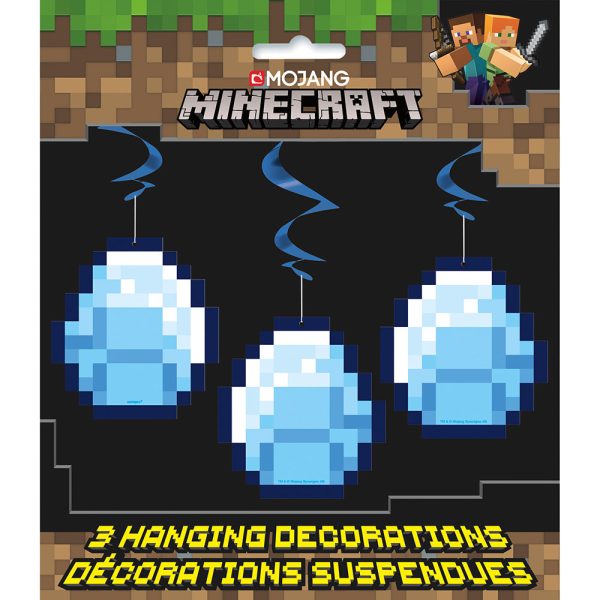 MINECRAFT HANGING SWIRLS (3 PK) on Sale