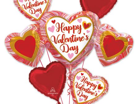 HAPPY VALENTINE S DAY MARBLE HEART TRIO BOUQUET Online Sale