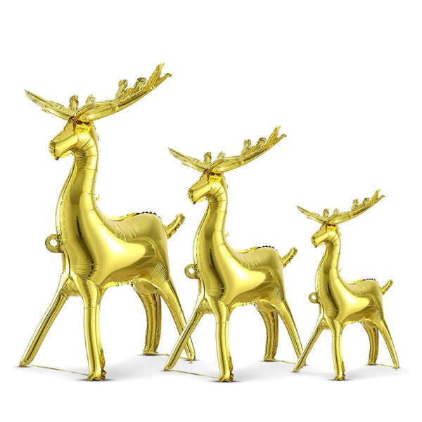 METALLIC GOLD 3D STANDING REINDEER For Cheap