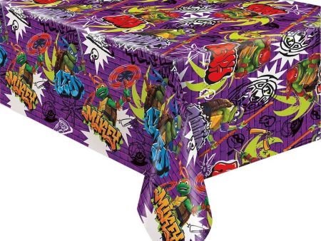 TMNT MUTANT MAYHEM RECTANGULAR PLASTIC TABLE COVER 54 inch X 84 inch on Sale