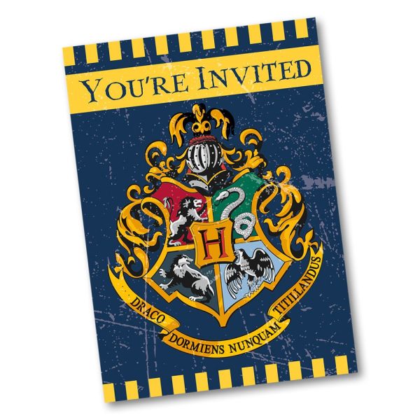 HARRY POTTER INVITATIONS HOGWARTS CREST (8 PK) Fashion