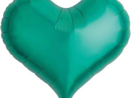 14 inch JELLY HEART - METALLIC GREEN For Cheap