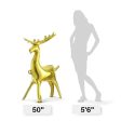 METALLIC GOLD 3D STANDING REINDEER For Cheap