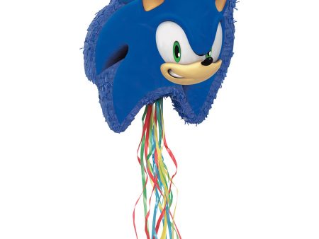 18 inch SONIC THE HEDGEHOG SHAPED DRUM PULL PINATA Sale