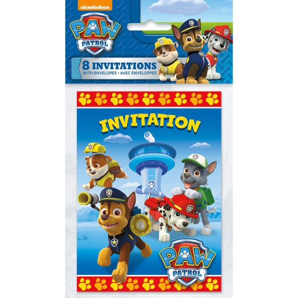 PAW PATROL INVITATIONS (8 PK) For Discount