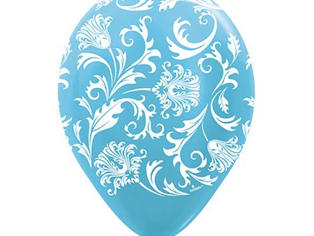 11 inch DAMASK - PEARL CARIBBEAN BLUE Online Hot Sale