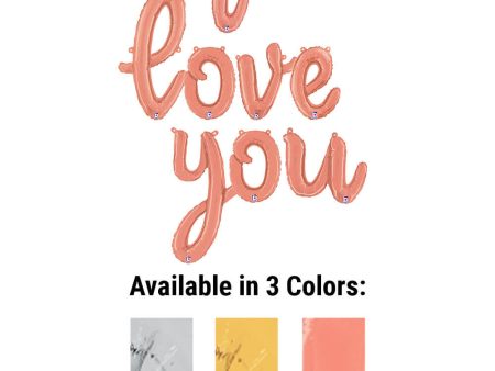 I LOVE YOU - BETALLIC SCRIPT LETTERS KIT (AIR-FILL ONLY) Online Hot Sale