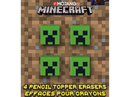 MINECRAFT PENCIL TOPS (4 PK) Supply