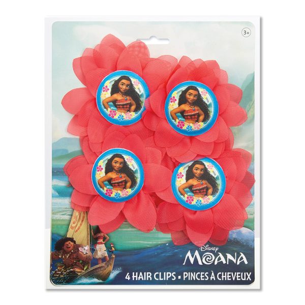 MOANA FLOWER CLIP HAIR (4 PK) Fashion