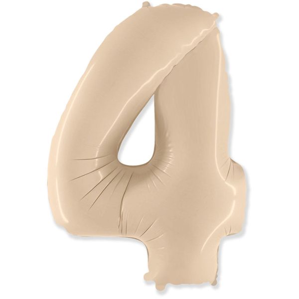 42 inch NUMBER 4 - PARTY BRANDS - SATIN CREAM For Discount