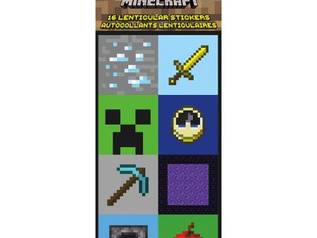 MINECRAFT LENTICULAR STICKERS (16 PK) Supply