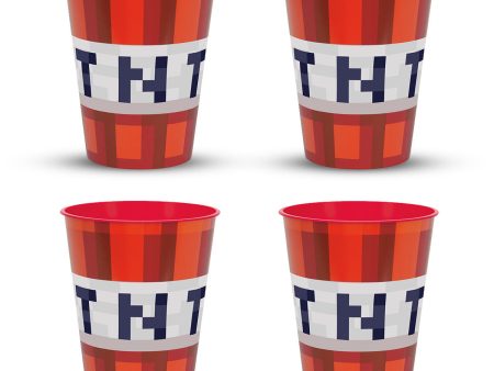 10 oz. MINECRAFT PLASTIC STADIUM CUPS (4PK) Supply