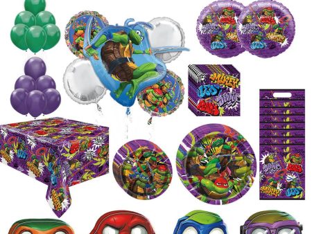 TMNT PARTY SUPPLIES & DECORATIONS KIT - SERVES 8 GUESTS Fashion