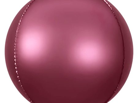 3D SPHERE - SATIN BURGUNDY Sale