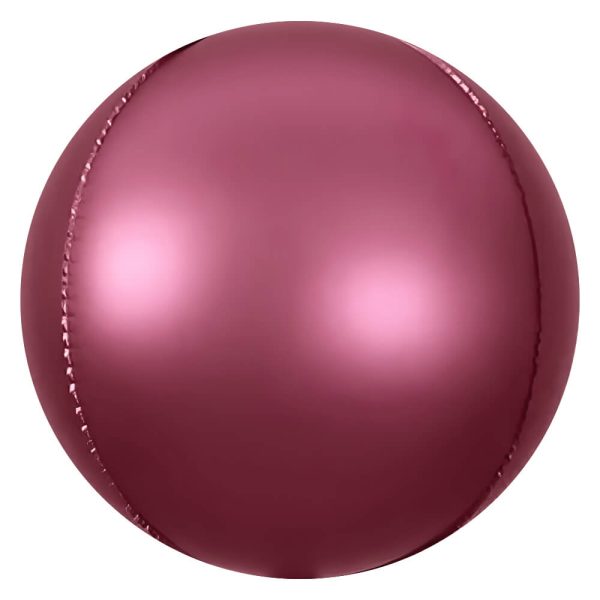 3D SPHERE - SATIN BURGUNDY Sale