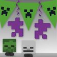 MINECRAFT DECORATION KIT (7 PK) For Sale