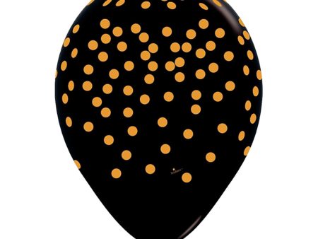 11 inch GOLD CONFETTI - BLACK Sale