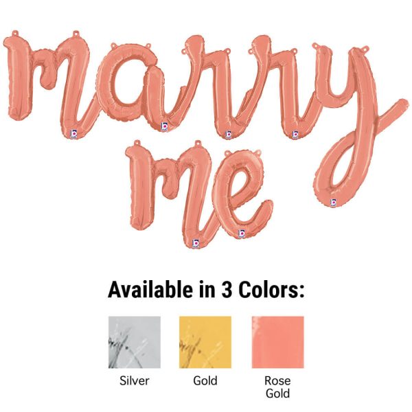 MARRY ME - BETALLIC SCRIPT LETTERS KIT (AIR-FILL ONLY) Fashion