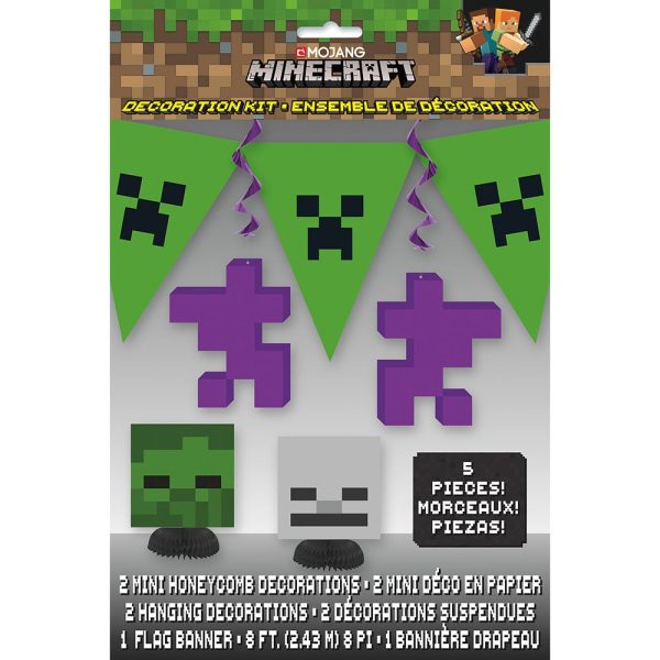 MINECRAFT DECORATION KIT (7 PK) For Sale