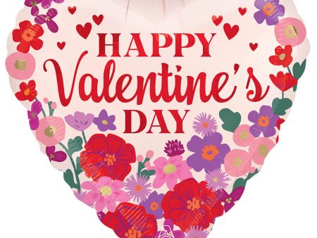 18 inch HAPPY VALENTINE S DAY SATIN FLORAL CHINTZ Online Hot Sale