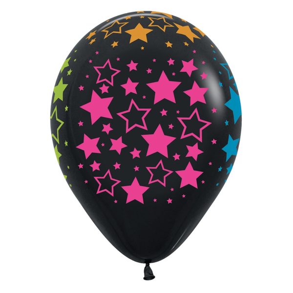 11 inch NEON BOLD STARS - DELUXE BLACK For Sale