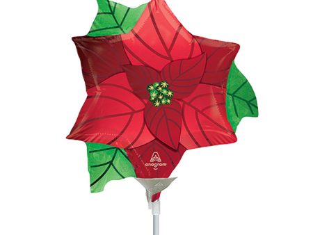 SATIN INFUSED POINSETTIA MINI SHAPE (AIR-FILL ONLY) on Sale