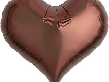 14 inch JELLY HEART - METALLIC BROWN Hot on Sale