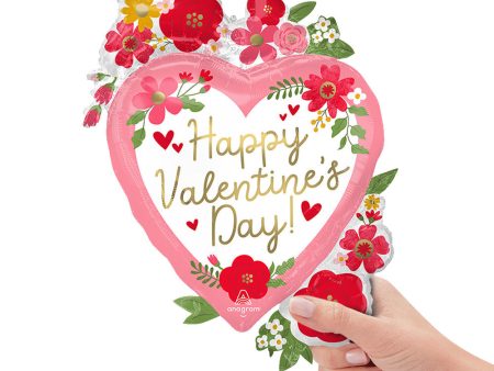 HAPPY VALENTINE S DAY FLORAL MINI SHAPE (AIR FILL ONLY) Online Sale