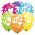 11 inch PEACE SIGNS & HEARTS (6 PK) Online