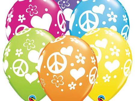 11 inch PEACE SIGNS & HEARTS (6 PK) Online