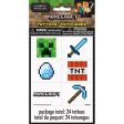 MINECRAFT TATTOOS (24 PK) Supply