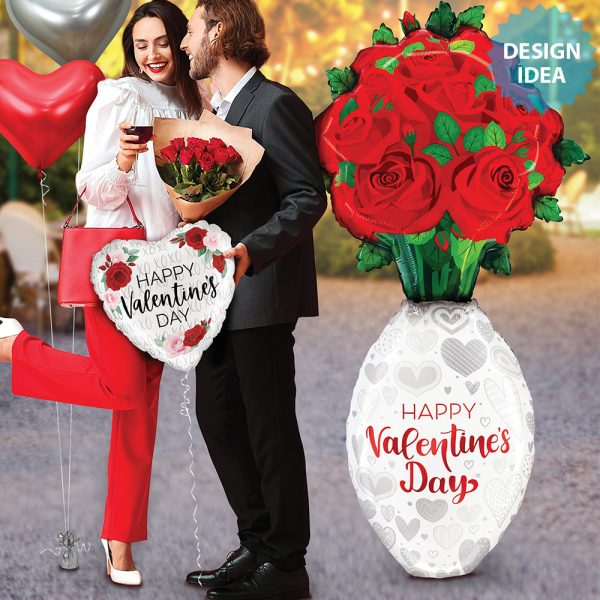 66 inch SPECIAL DELIVERY VALENTINE ROSE VASE Fashion