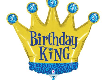 14 inch BIRTHDAY KING MINI SHAPE (AIR-FILL ONLY) Supply