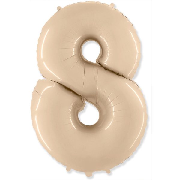 42 inch NUMBER 8 - PARTY BRANDS - SATIN CREAM For Cheap