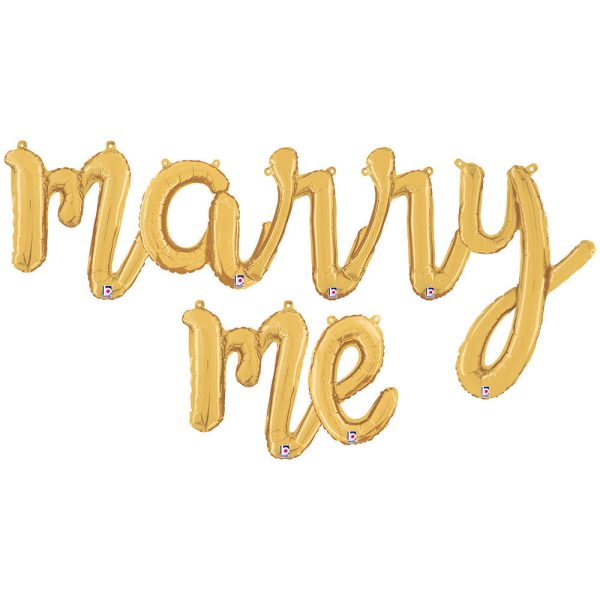 MARRY ME - BETALLIC SCRIPT LETTERS KIT (AIR-FILL ONLY) Fashion