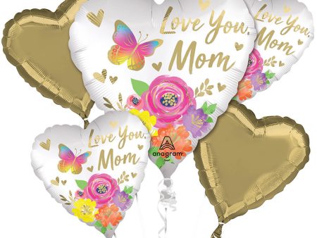 LOVE YOU MOM SATIN FLORAL BOUQUET For Cheap