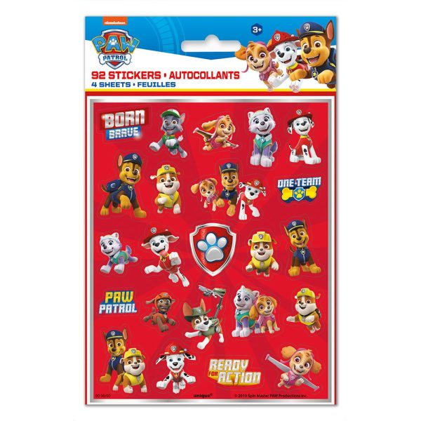 PAW PATROL STICKERS SHEETS (92 PK) Online now