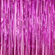 3ft X 6.5ft FOIL FRINGE CURTAIN - METALLIC MAGENTA Cheap