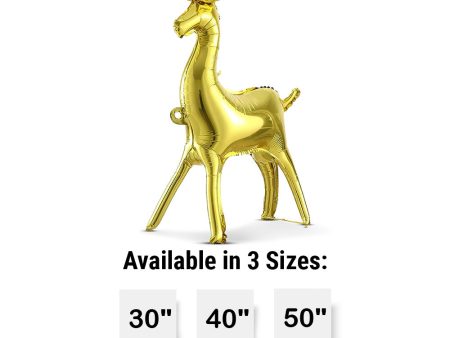 METALLIC GOLD 3D STANDING REINDEER For Cheap