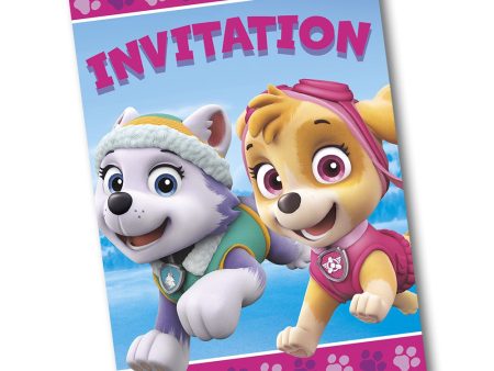 PAW PATROL GIRL INVITATIONS (8 PK) For Cheap