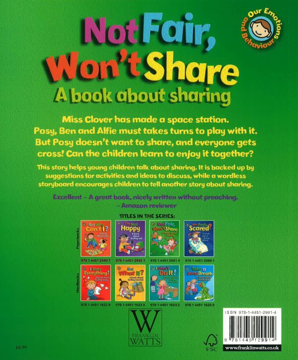 Our Emotions And Behaviour: Not Fair, Won t Share - A Book About Sharing Online Sale