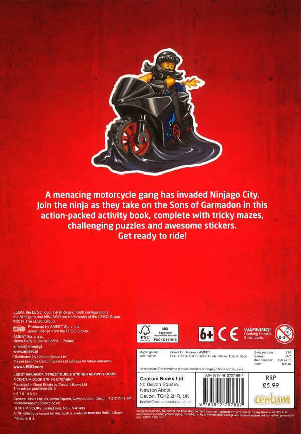 Lego Ninjago 500 Sticker Bk Hot on Sale